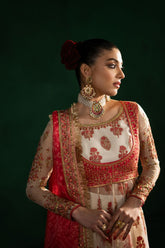 Maria Osama Khan - Noor-e-Jashan - Ivory - organza - 4 Piece